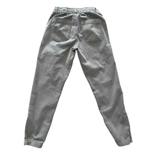 Womens Grace and Lace Brown Gray Khaki Twill Joggers Pants size 6 - Picture 2 of 8